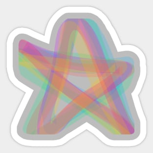 Polychrome Star Sticker